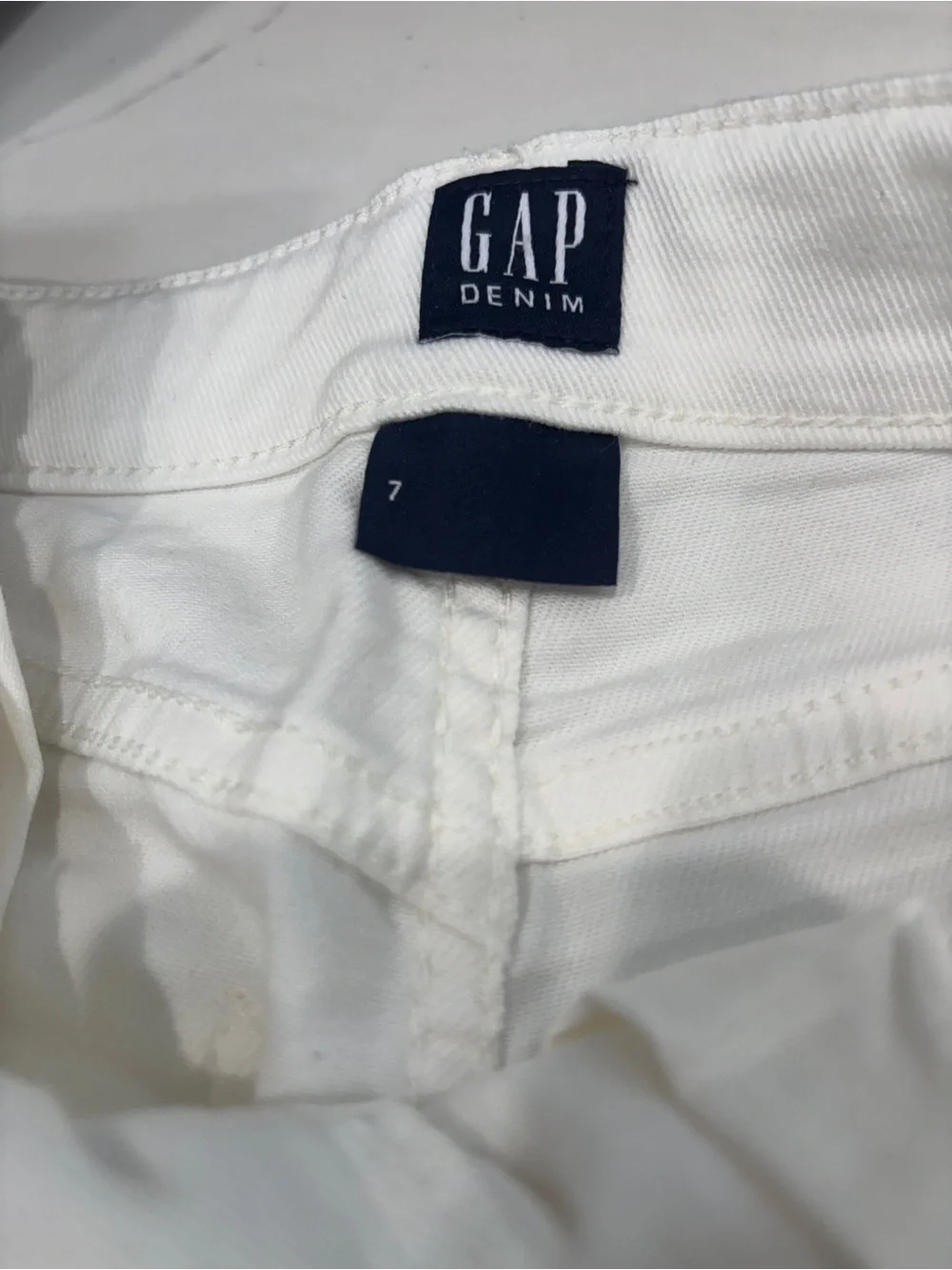 GAP Denim Girls Size 7 White Jean Denim Skort